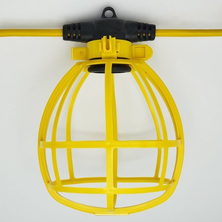 SUNLITE 100-Foot Commercial-Grade Cage Light String, 10 E26, 150 Watt Max Per Bulb Bulbs Not Included 04227-SU